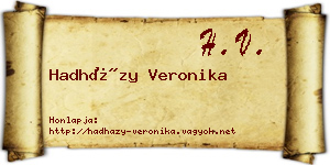 Hadházy Veronika névjegykártya