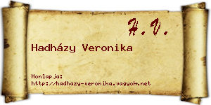 Hadházy Veronika névjegykártya